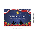 thumbnail image 5 of Patriotic Decor Memorial Day Banner Red Poppy Decoration Remember and Honor for Ceremonies Events Military Occasions, 5 of 8