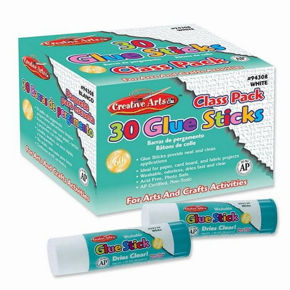 0.28 oz Economy Glue Classpack, Clear - 30 Count - Box of 2