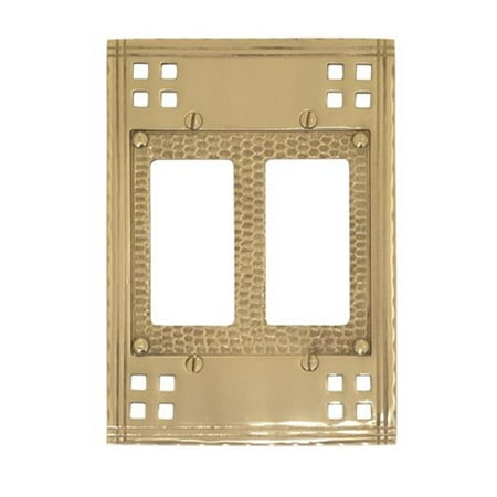 Double Gfci Solid Brass - Brass Accents M05-S5670-609 Double GFCI - Antique Brass