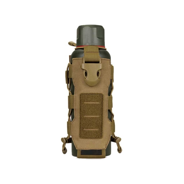 Advancent Colgador de correas ajustable para botella de agua, mochila de pesca para escalada en roca, soporte para botellas, bolsas de nailon, carpas Marrón