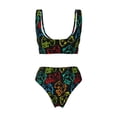 thumbnail image 5 of Daiia Play Game Start Women's Bikini Set Two Piece Swimsuit High Waisted Bikini Adjustable Straps Bikini Perfect for Beach, Pool, and Summer Vacation-XX-Large, 5 of 9