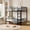 Black, variant on Alvantor Bunk Bed Twin over Twin for Kids, Metal Bunk Bed with Stairs and Guardrail, Converted Into 2 Twin Bed White