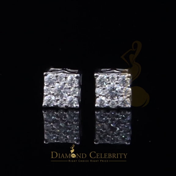 Diamond Celebrity's For Women's/Men's 925 Silver White 1.00ct VVS D Moissanite Square Stud Earrings