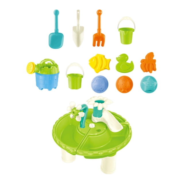 Table d'Eau 13x Table de Bac à Sable pour Activité Extérieure Douches d'Eau Multicolore Table de Jeu Sensorielle Table d'Eau pour Enfant pour Intérieur Extérieur Garçons Ronde