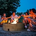 thumbnail image 3 of Aoodor 36" Wood Burning Smokeless Fire Pit Ring, Double-Layer Metal Fire Pit Insert for Backyard Bonfire & Outdoor BBQ, 3 of 9