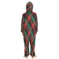 thumbnail image 3 of Vzayyk 4T-14Y Size Aviliable Cozy One-Piece Footless Sleeper Pajama Deep Green Tartan Plaid, 3 of 8