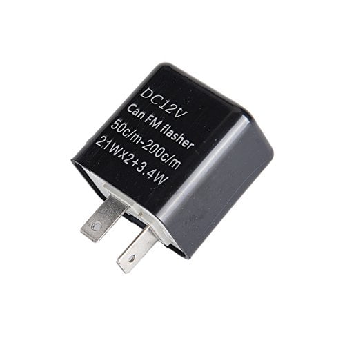 Relé intermitente electrónico LED compatible con reemplazo directo de 2 pines de velocidad ajustable de 12 V para arreglar señales de giro para automóviles y motocicletas y advertencia de peligro Relé