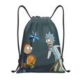 thumbnail image 1 of Bolsa con cordón clásica de Rick y Morty, plegable, para deportes, fitness, unisex, bolsa de viaje para deportes de playa, pequeña, 1 of 8
