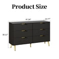 thumbnail image 3 of 6 Drawer White Double Dresser, Wood Chest of Drawers, Modern Storage Cabinet Organizer for Bedroom, Living Room, 3 of 7