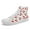 FN024-25020227-1w, variant on CoolcustomMen's Valentine's Day Cherry-Themed High-Top Sneakers with Cherry Pattern (Berties/Cheeries), Lace-Up Ankle Footwear for Streetwear, & Daily Wear - Rubber Sole & Fabric Upper Casual Shoes