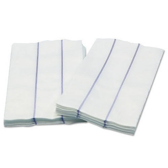 Tuff-Job Foodservice Towels, 1/4 Fold, 13 x 24, White/Blue, 72/Carton | Bundle of 2