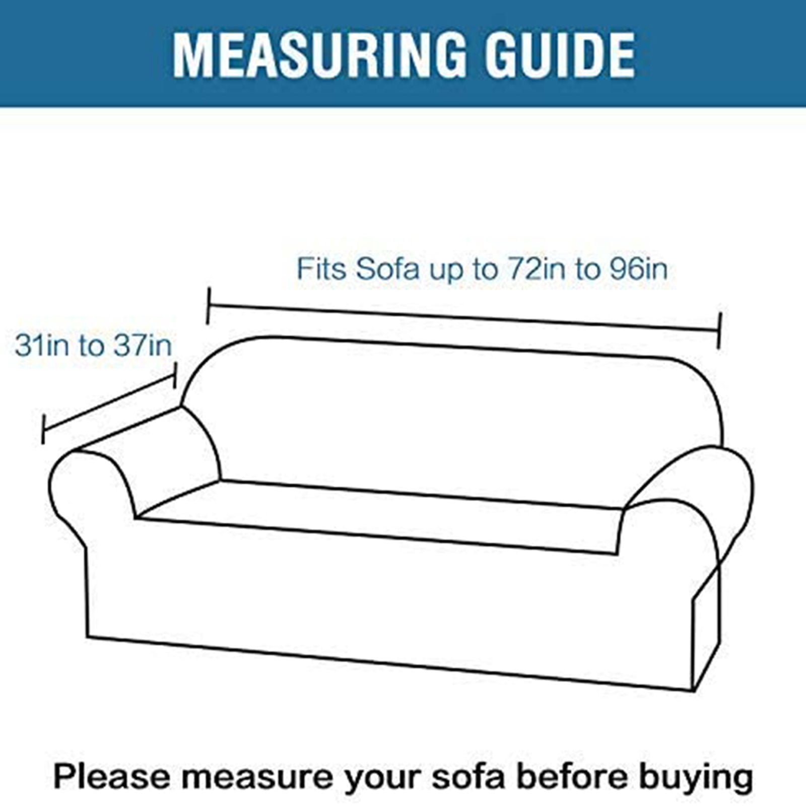 Stretch Velvet Sofa Slipcover,Non Slip Sofa Cover Washable Couch Cover