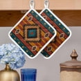 thumbnail image 2 of Aztec Southwest Pot Holders for Kitchen Heatproof Potholder, 4 Pack Vintage Geometric Farmhouse Art Hot Pads Multipurpose Oven Pads Cloth Potholders Trivet for Cooking and Baking, 2 of 8