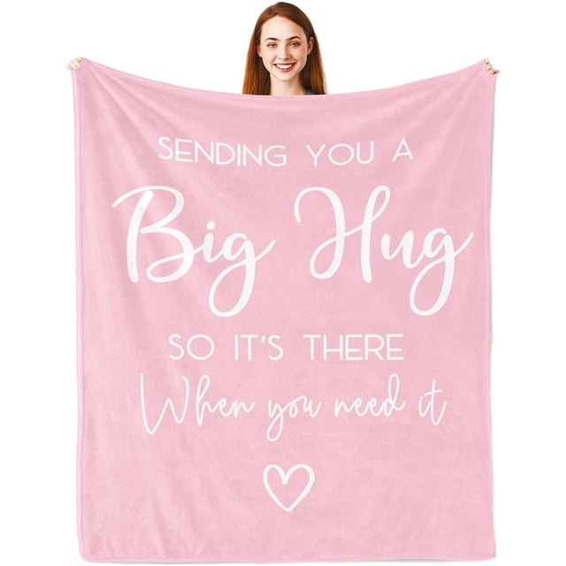 LHSHID Get Well Gifts for Women After Surgery Inspirational Gifts for Women Sympathy Gift Thinking of You Gifts Breast Cancer Gifts for Woman Feel Better Gifts Healing Blanket Pink 30"x40"