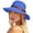 Blue, variant on Womens Wide Brim Packable Sun Hats- Summer Straw Leather Belt UV Protection Floppy Travel Beach Straw Hats Black Size Free Size