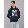 thumbnail image 2 of Relaxed Chill Mode - ICEE Bear Fun Graphic Men's Hoodie, 2 of 4