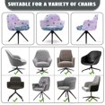 thumbnail image 6 of Xixirimido Boho Mandala Swivel Office Arm Chair Covers Stretch Soft Desk Chair Slipcovers, Curved Back Leisure Armrest Chair Protector Accent Dining Chair Cover, 6 of 7
