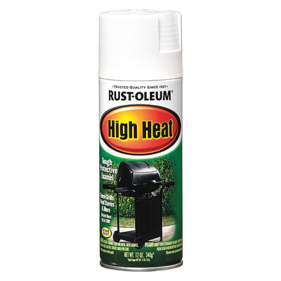 RustOleum High Heat Enamel Satin Spray Paint, 7751830 White, 12 Oz