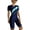 Style 1-Sky Blue, variant on Women 1 Piece Short Sleeve Rash Guard Quick Dry UV Protection Swimsuits Half Zip Surfing Bathing Suits Athletic Summer Beach Wetsuit Knee High Sports Padded Swimwear