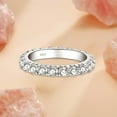 thumbnail image 4 of Full Moissanite Eternity Rings Wedding Band, Lab Created Diamond Promise Ring, 925 Sterling Silver Stackable Ring for Women with GRA Certificate, 4 of 7