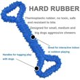 thumbnail image 3 of Azul - Juguete masticable de goma resistente a la corrosión de 33 cm (13 pulgadas), con forma de hueso, superficie convexa, para perros pequeños, juguete interactivo resistente para perros pequeños y, 3 of 5