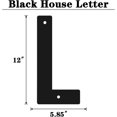 thumbnail image 2 of 12 Inch Modern Metal House Numbers, Metal Letter, Black Door Number, Metal Mailbox Numbers and Letters, Metal House Address Letters and Numbers for Outside Signs (L), 2 of 8