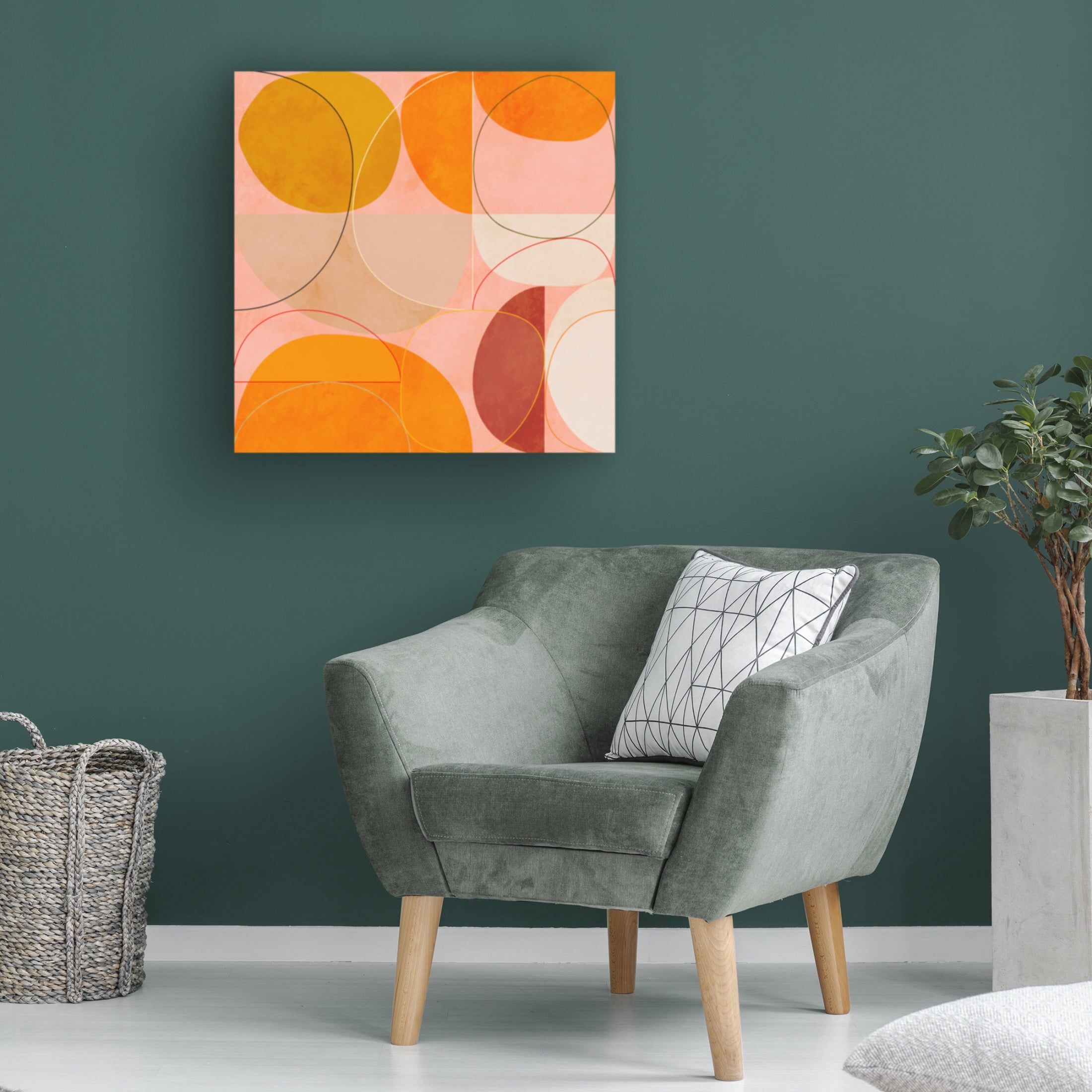 Trademark Fine Art Ana Rut Bre Mid Century Curry Yellow Blush Spring Canvas Wall Art