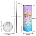 thumbnail image 4 of Unicorn Tumbler with Lid and Straw, Unicorn Gifts for Women Girls，Unicorn Coffee Travel Mug Cup Insulated Tumbler 20oz Double Wall Water Bottle Unicorn Gifts for Birthday Christmas, 4 of 4