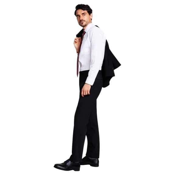 Brooks Brothers Mens Classic fit Dress Pants 38 / 30 Black Solid Stretch