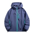 thumbnail image 2 of Hiking Jackets for Men 2025 Lightweight Casual Long Sleeve Zip Up Hooded Jacket with Pockets Outerwear Coat, 2 of 4