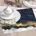 thumbnail image 2 of Dish Drying Mat Navy Blue Marble Gold Abstract for Kitchen Counter Absorbent 16x18 Inch Microfiber Dishes Plate Glass Dry Draining Pad Reversible Washable, 2 of 7