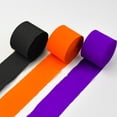 thumbnail image 1 of Nvzi Crepe Paper Streamers 3 Rolls , Pack of Black，Orange，Purple Crepe Paper for Birthday Decorations, Baby Shower Decorations (1.8 Inch x 72 Ft/Roll), 1 of 5