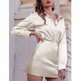 thumbnail image 3 of Zeagoo Skirts for Women Summer Skirts 2025 Casual Stain High Waist Silk Mini School Skirt Cute Skirt, 3 of 5
