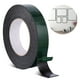 thumbnail image 1 of Rawiri 1 pieza PE película verde cinta de espuma negra de doble cara, esponja, espuma adhesiva fuerte, 25 mm * 10 m de espesor 1 mm, utilizada para unir y fijar placas de identificación, puertas y, 1 of 8