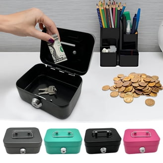 Darice Classic Cash Box - Extra Large Money Safe for Cash- Foldable Money Box Organizer - Lock for Safety - Extra Compartment - Handle (9.5x 11.75x 3.5) - Toys 4 U Darice Classic Cash Box - Extra Large Money Safe for Cash- Foldable Money Box Organizer - Lock for Safety - Extra Compartment - Handle (9.5x 11.75x 3.5) - Toys 4 U