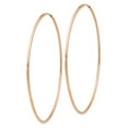 thumbnail image 2 of 14K Rose Gold Plated 1.2mm Polished Endless Hoop Earrings, 2 of 7