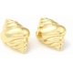 thumbnail image 1 of Pendientes de botón de latón chapado en oro pulido con diseño geométrico minimalista, joyería ligera para mujer, 1 of 2