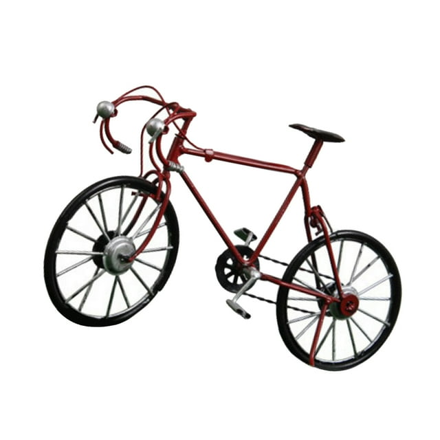 Mini bicicleta de fundición a presión a escala 1:10 para colección rojo