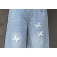 thumbnail image 5 of LIIPEE Girls Denim Shorts Summer Casual Solid Color Butterfly Decoration Elastic Waist Loose Fit Pockets Kids Fashion Versatile Breathable Cute Shorts,5-6 Years, 5 of 8
