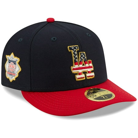 Los Angeles Dodgers New Era 2019 Stars & Stripes 4th of July On-Field Low Profile 59FIFTY Fitted Hat -