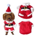 thumbnail image 2 of Miaocao Christmas Dog Santa Costume Outfit, Xmas Puppy Santa Claus Clothes Suits Hat for Pet Dogs Cats Party New Year Funny Cosplay (Red, X-Large), 2 of 6