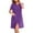 #1_Purple, variant on Womens Summer Nightgown 2025 Crew Neck 3/4 Sleeve Nightdress Front Zipper Ultra Soft Textured Loose Coverup Comfort Casual Pajama Loungewear Pjs Dressess