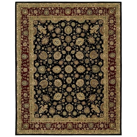 Nourison 2000 2017 Oriental Rug - Black-4 ft. Round A highly popular collection  the Nourison 2000 Collection features Persian  Oriental  and European designs of pure New Zealand wool  highlighted with intricately detailed designs of genuine silk. Each rug in this collection is handmade in China for Nourison rugs. A special hand-tufting technique creates a high-density pile that redefines luxury  beauty  and value. It is recommended that  when necessary  you spot-clean these rugs with a mild soap. One-year limited warranty. Sizes offered in this rug: Following are the sizes offered for this rug. Please note that some may be currently unavailable due to inventory  and some designs may not be offered in every size. Rug sizes may vary by up to 4 inches in dimensions listed. Dimensions: 2 x 3 ft. 2.6 x 4.3 ft. 3.9 x 5.9 ft. 5.6 x 8.6 ft. 7.9 x 9.9 ft. 8.6 x 11.6 ft. 9.9 x 13.9 ft. 12 x 15 ft. 2.3 x 8 ft. Runner 2.6 x 12 ft. Runner 4 ft. Ro