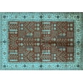 thumbnail image 1 of Ahgly Company Indoor Rectangle Oriental Light Blue Industrial Area Rugs, 7' x 9', 1 of 4