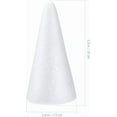 thumbnail image 2 of 12pcs 14cm Craft Foam Cones Arts And Crafts Supplies White Polystyrene Cones For Painting Christmas Tree Table Centerpiece Decorations, 2 of 8