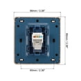 thumbnail image 2 of Unique Bargains Ethernet Socket Single Port RJ45 CAT6 Wall Plate Gold Tone for Ethernet Cable Networking Socket Box, 2 of 6