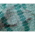 thumbnail image 4 of oneOone Silk Tabby Teal Green Fabric Geometric Ethnic Fabric For Sewing Printed Craft Fabric By The Yard 42 Inch Wide, 4 of 4