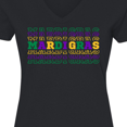 thumbnail image 4 of Inktastic Mardi Gras Mirror Words Women's V-Neck T-Shirt, 4 of 5