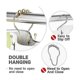 thumbnail image 2 of 12 Pcs Shower Curtain Hooks, Shower Curtain Rings Rust Proof Balanced Glide Double Shower Curtain H, 2 of 5