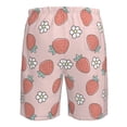 thumbnail image 6 of Wukai Strawberry And Flowers Print Beach Trunks with Compression Liner Swimsuit Quick Dry Beach Sports Shorts with Pocket-Small, 6 of 8
